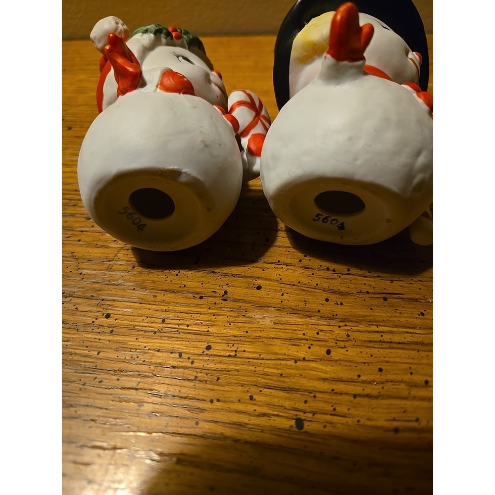 Homco Mr. and Mrs. Snowman set - Picture 3 of 3